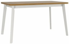 Asztal Victorville 130Grandson tölgy, Fehér, 75x80x140cm, Hosszabbíthatóság, Laminált forgácslap, Fa, Részben összeszerelt