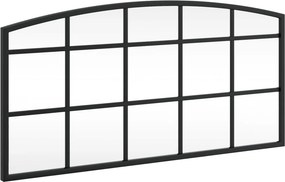vidaXL fekete ívelt vas fali tükör 60 x 30 cm