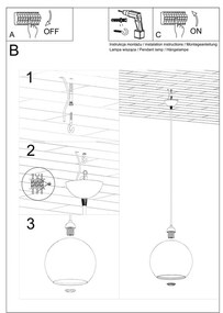 Zöld függőlámpa üveg búrával ø 30 cm Bilbao – Nice Lamps