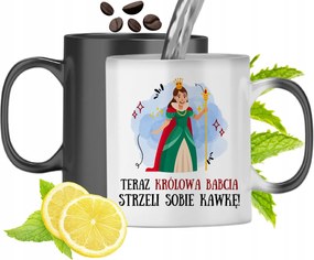 Mágikus Bögre Nagymamáknak Fekete Színváltós, fényképes nyomattal