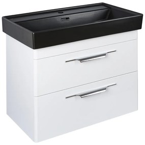 TMP LUX 60 fali fürdőszobabútor - CeraStyle SHARP FEKETE mosdóval - 60 x 48 cm