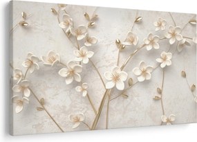 Kép - Arany virág - absztrakt (90x60 cm)