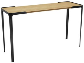 Space íróasztal, 120x50 cm, natúr tölgy, fekete fém láb