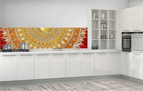 Arany-piros mandala fotótapéta színátmenetekkel és díszekkel 250x60 +ragasztó