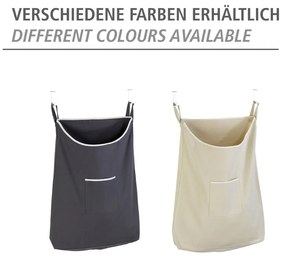 Laundry szürke felakasztható szennyestartó kosár, 65 l - Wenko