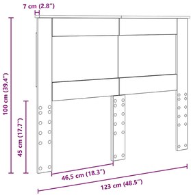 Fejtámla fejtámlával Fehér 120 cm Faanyag