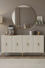 Salkım 150 - White, Travertine, Gold