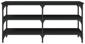 fekete szerelt fa cipőpolc 100x38,5x49 cm
