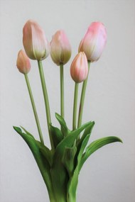 Rózsaszín mű tulipán csokor 46cm