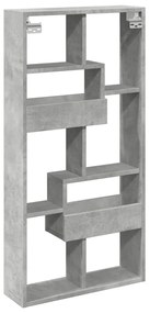 betonszürke szerelt fa faliszekrény 50 x 15 x 100 cm