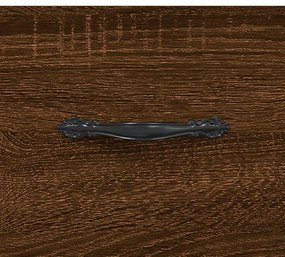 2 db barna tölgyszínű szerelt fa éjjeliszekrény 40x35x47,5 cm