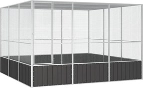 vidaXL antracitszürke horganyzott acél madárketrec 302,5x324,5x211,5cm