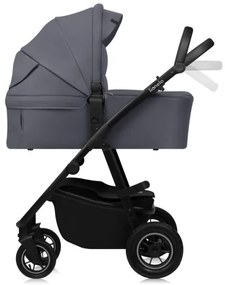 Lionelo - AMBER PLUS 3 az 1-ben kombinált babakocsi, grafit