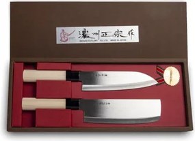 2 db-os japán késkészlet Houcho Santoku Nakiri Satake Cutlery
