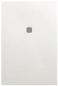 AREZZO design SOLIDSoft zuhanytálca 100x90 cm, FEHÉR, színazonos lefolyóval (2 doboz)