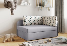 MILO kinyitható gyerek kanapé, 107x64x78, pilka/casablanka 16, balos