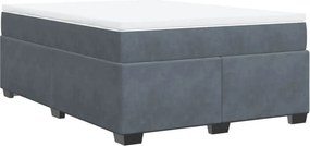 vidaXL sötétszürke bársony rugós ágy matraccal 140x190 cm