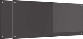 vidaXL Konyhai splashback 2 pcs Sötétszürke 120 x 50 cm edzett üveg