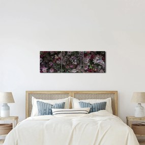 Kép - Virágfal (órával) (90x30 cm)