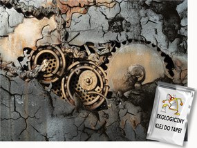 Fotótapéta Flizelina Absztrakt 3D fogaskerekek Beton Loft 300x210 ragasztó