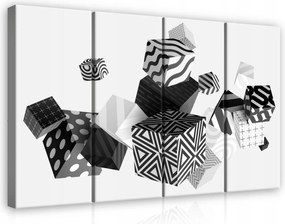 Vászonkép 120x80 Geometriai absztrakt minimalizmus modern fekete-fehér