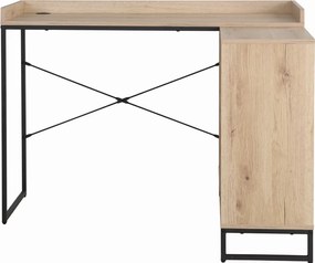 Sarok számítógépasztal, tölgy/fekete, ULOSTOL