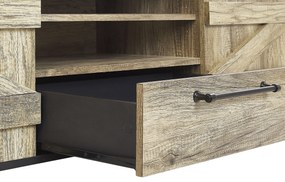 Rusztikus Komód Világosbarna És Fekete Színben SALTER Beliani