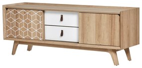 Java barna-fehér TV-állvány - Marckeric