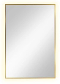 Baltica Design Tiny Border Straight tükör 60x90 cm négyszögletes világítással arany 5904107904696