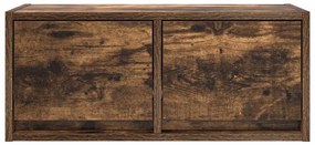 2 db füstös tölgy színű szerelt fa TV-szekrény 60x31x25,5 cm