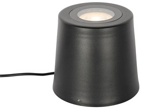 Modern kerti reflektor fekete kerek IP65 AR111 - Lennard