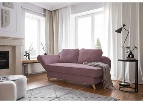 Törtrózsaszín kordbársony heverő (bal oldali) Chic Charlotte – Miuform