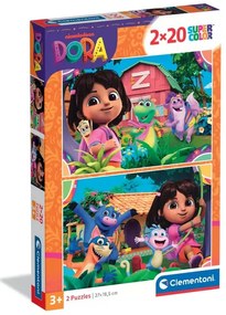 Dóra, a felfedező Garden 2x20 db-os puzzle Clementoni