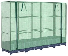 rattan megjelenésű magaságyás melegháztakaróval 160x40x123 cm