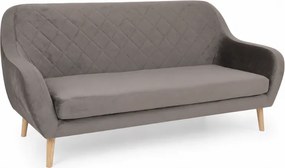 Szürke 3 személyes kanapé CORANTI VELVET