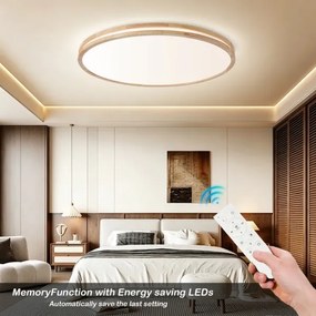BRILAGI - LED dimmelhető lámpatest MOLINA LED/128W/230V 3000-6000K tölgy, átmérő 100 cm + távirányító