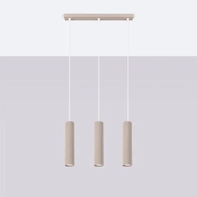 Brilagi - Csillár zsinóron CRESTO 3xGU10/10W/230V taupe