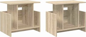 vidaXL TV állvány 2 pcs Sonoma tölgy 50 x 35 x 45 cm Faanyag