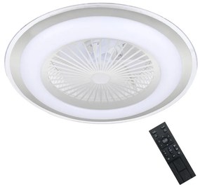 Milagro LED Dimmelhető mennyezeti lámpa ventilátorral ZONDA LED/48W/230V ezüst + távirányító ML1515