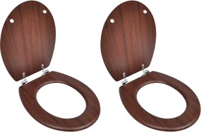 vidaXL 2 db barna MDF WC ülőke