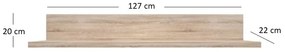 Polc 130 cm Noella (szonoma tölgy). 1053130