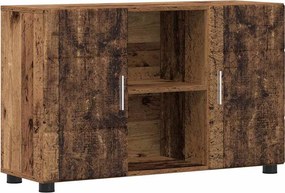 vidaXL Széf polcokkal FLORIN Öreg fa 88,5 x 30,5 x 55,5 cm Faanyag