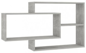 betonszürke szerelt fa fali polc 104 x 20 x 58,5 cm