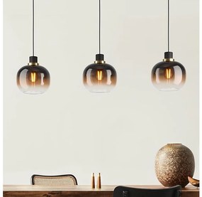 Eglo 99615 - OILELLA 3xE27/40W/230V barna függeszték kábellel