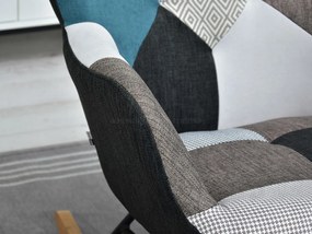 Fotel Sibyla (patchwork + fekete bükk). Akció -15%. 1110396