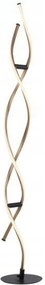 Paul Neuhaus Led állólámpa, fekete/arany, ívelt, szabályozható fényerejű 3000K