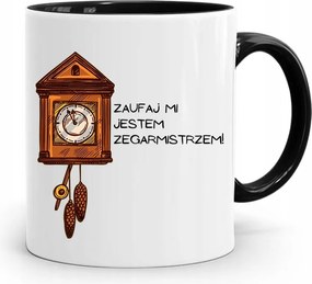 Fekete Bögre Órásmesternek Bízz Bennem! Ajándék fényképes nyomattal