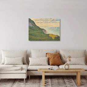 Üveg kép - Georges Seurat, Seascape at Port-en-Bessin, Normandy, reprodukciók (70x50 cm)