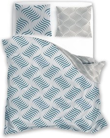 Kétoldalas Modern Ágyneműhuzat Szürke-kék Mintás 220x200