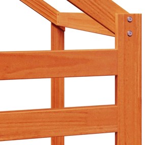 viaszbarna tömör fenyőfa gyerekágytető 188 x 97 x 113 cm